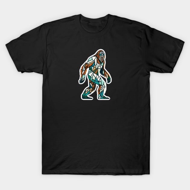 Mosaic Bigfoot T-Shirt by Dead Galaxy